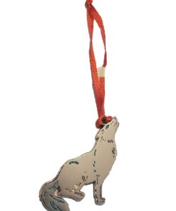 Arizona Tag – Coyote Mini Ornament (Silver)
