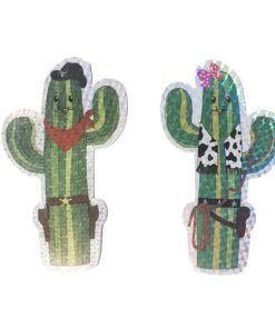 Cactus Cowboy / Cowgirl – Holographic Flex Screen Door Magnet