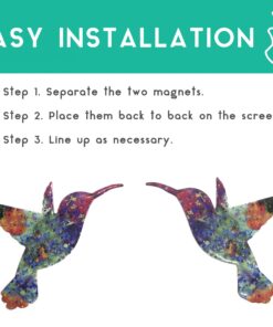 Hummingbird  – Colorful Enamel Screen Door Magnet
