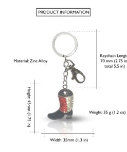 Boot Rhinestone Bling Bag Charm