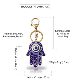 Hamsa Rhinestone Bling Bag Charm